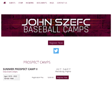 Tablet Screenshot of johnszefcbaseballcamps.com